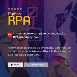Imagem de capa para o Curso online Python RPA na Prática