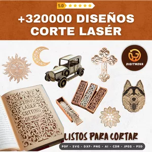Imagen de portada para Curso online +320000 Diseños de Corte Láser 