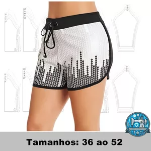 Imagem de capa para o Ebook Molde Digital de Short Box Feminino de Moletom