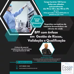 Imagem de capa para o Curso online BPF com Ênfase em Gestão de Riscos da Qualidade, Validação e Qualificação