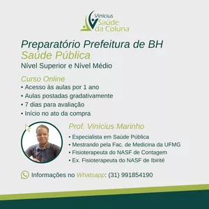Imagem de capa para o Curso online Preparatório Prefeitura de BH - Saúde Pública
