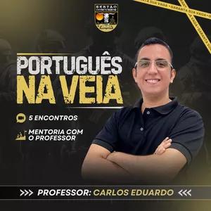 Imagem de capa para o Curso online PORTUGUÊS NA VEIA - PROF. CARLOS EDUARDO 