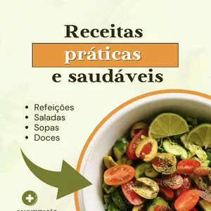 Imagem de capa para o Ebook Receitas práticas e saudáveis para emagrecer 