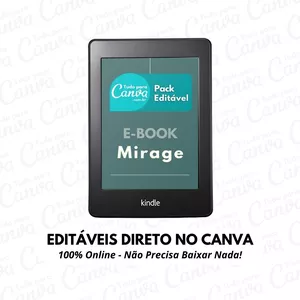 Imagem principal do produto Canva Pack Editável - Ebook Modelo Mirage + 5 Kits Bônus