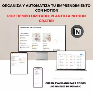 Imagen de portada para Ebook Organiza y automatiza tu emprendimiento con Notion: Curso Avanzado