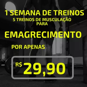 Imagem de capa para o Ebook 1 SEMANA DE TREINOS DE MUSCULAÇÃO PARA EMAGRECIMENTO