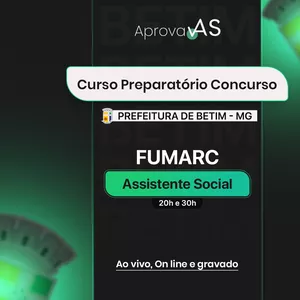 Imagem de capa para o Curso online Curso Preparatório Concurso Betim-MG - Assistente Social 