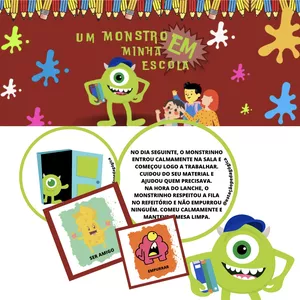 Imagem de capa para o Ebook UM MONSTRO NA MINHA ESCOLA - HISTÓRIA NA LATA 