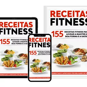 Imagem de capa para o Ebook 155 Receitas Fitness