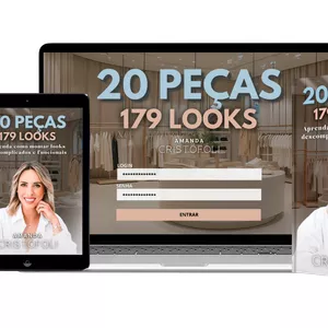 Imagem de capa para o Curso online GUIA 20 PEÇAS 179 LOOKS + MASTERCLASSES