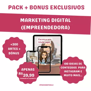 Imagem de capa para o Ebook Canva Packs Marketing Digital (Empreendedora Digital)