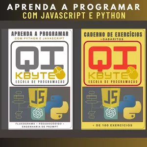 Imagem de capa para o Ebook EBOOK - Aprenda a programar com JAVASCRIPT e PYTHON + Engenharia de Prompt