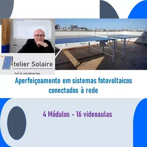 Imagem de capa para o Curso online Aperfeiçoamento em sistemas fotovoltaicos conectados à rede