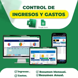 Imagen de portada para Ebook CONTROL DE INGRESOS Y GASTOS VERSIÓN GOOGLE SHEETS 