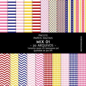 Imagem de capa para o Curso online PACOTE DE PAPEIS DIGITAIS - VARIADOS MODELO 01 (20 ARQUIVOS)