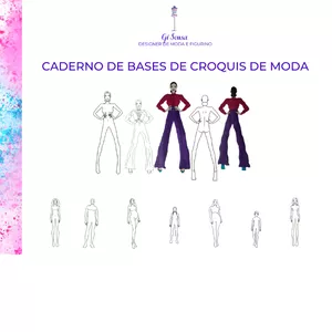 Imagem de capa para o Ebook CADERNO DE BASES DE CROQUIS DE MODA