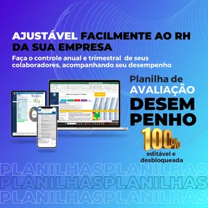 Imagem de capa para o Ebook Planilha de Avalição de desempenho - Modelo 1 - V. 1.4,1