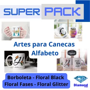 Imagem de capa para o Curso online Pack de Artes para Canecas *Alfabeto*