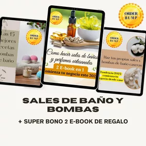 Imagen de portada para Ebook Sales de baño y bombas + Super bono 2 E-book de regalo 