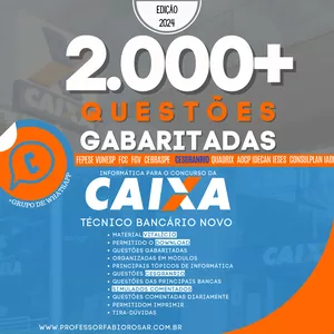 Imagem do curso 2000+ questões + 2 simulados + Grupo de Whatsapp