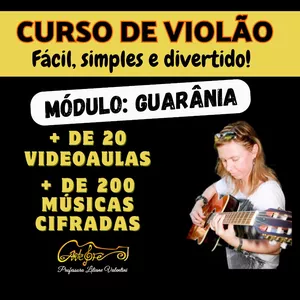 Imagem de capa para o Curso online Curso de Violão Básico com a Professora Liliane - Módulo Guarânia