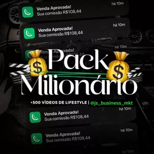 Imagem de capa para o Ebook Pack +500 vídeos lifestyle milionário 
