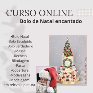 Imagem do curso 🎅 Curso Online – Bolo de Natal Encantado em Pasta Americana