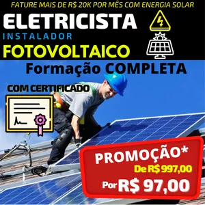 Imagem do curso Eletricista de Sistemas Fotovoltaicos