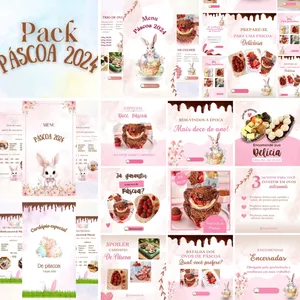 Imagem de capa para o Ebook Pack Canva Páscoa 2024