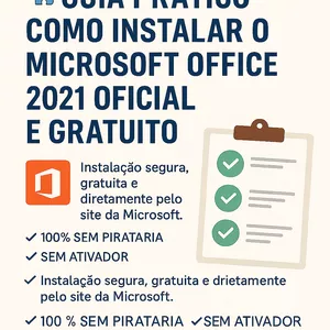 Imagem de capa para o Ebook Guia Prático: Pacote Office 2021 completo original.