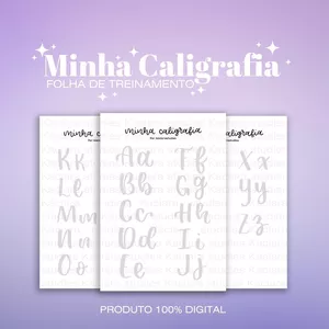 Imagem de capa para o Ebook Minha Caligrafia - Folha de Treinamento