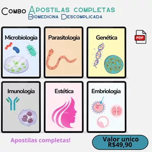 Imagem de capa para o Ebook Combo de apostilas completas de biomedicina
