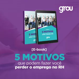 Imagem de capa para o Ebook eBook 5 motivos que podem fazer você perder o emprego no RH