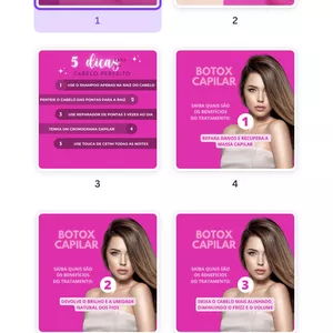 Imagem de capa para o Curso online Pack de posts diversos para salão de beleza 