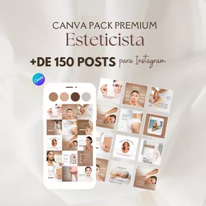 Imagem de capa para o Ebook Canva Pack Premium - Estética