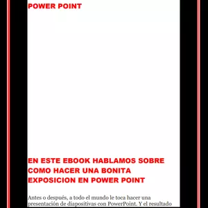 Imagen de portada para Ebook COMO HACER UNA EXPOSICION EN POWER POINT