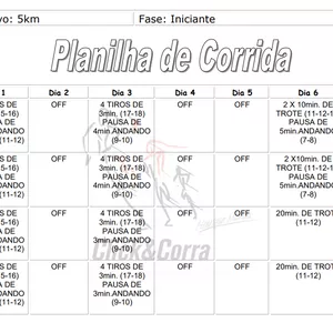 Imagem de capa para o Curso online Planilha 5km para iniciantes com duração de 3 meses    