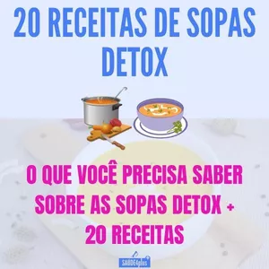 Imagem de capa para o Ebook 20 Receitas de Sopas Detox