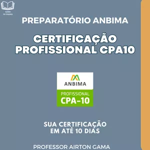 Imagem Preparatório CPA10 - Gama de Ensino, com professor Airton Gama