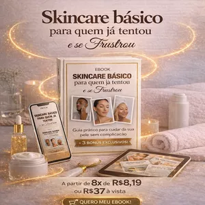 Imagem de capa para o Ebook Skincare básico para quem já tentou e se frustrou