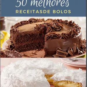 Imagem de capa para o Ebook 50 Melhores Receitas de Bolos