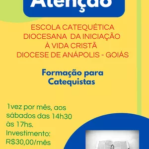 Imagem de capa para o Curso online ESCOLA CATEQUÉTICA DIOCESANA DA INICIAÇÃO À VIDA CRISTÃ
