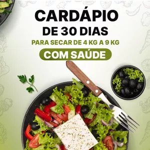 Imagem de capa para o Ebook Cardápio de 30 Dias para Secar de 4kg a 9 Kg com Saúde