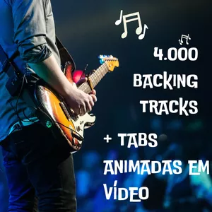 Imagem de capa para o Ebook Super Coleção de Backing Tracks e Tabs Animadas em Vídeo