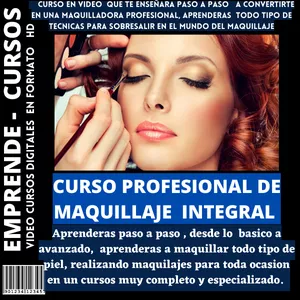 Imagen de portada para Curso online CURSO PROFESIONAL DE MAQUILLAJE INTEGRAL +  BONUS DE OBSEQUIO