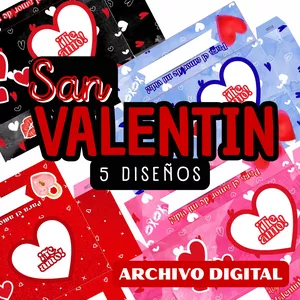 Imagen de portada para Ebook PACK x5 diseños Caja Bombón - San Valentín Te amo