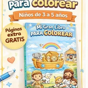Imagen de portada para Ebook Libro para Colorear Bíblico Infantil