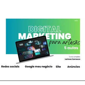 Imagem de capa para o Curso online Curso iniciante marketing digital para artesãs- 5 aulas 