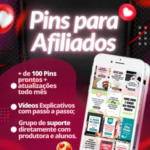 Imagem de capa para o Ebook Pins para Afiliados, por Isa