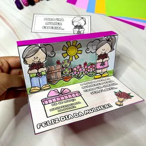 Imagem de capa para o Ebook Catão Jardim 3D para trabalha o tema Dia Internacional das Mulheres